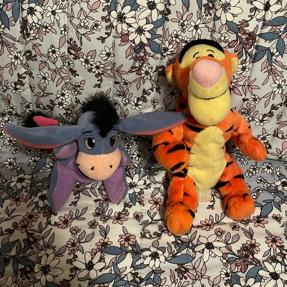 Tigger & Eyore stuffed bean bag toy-from winnie the pooh-Mattel, Disney